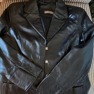Black Leather Blazer